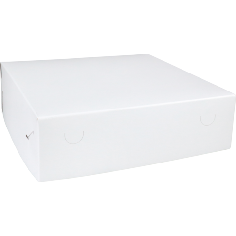  Gebaksdoos Zwanenhalsdoos, karton, 32x32x9cm, duplex, wit