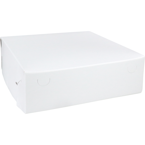  Gebaksdoos Zwanenhalsdoos, karton, 30x30x9cm, duplex, wit