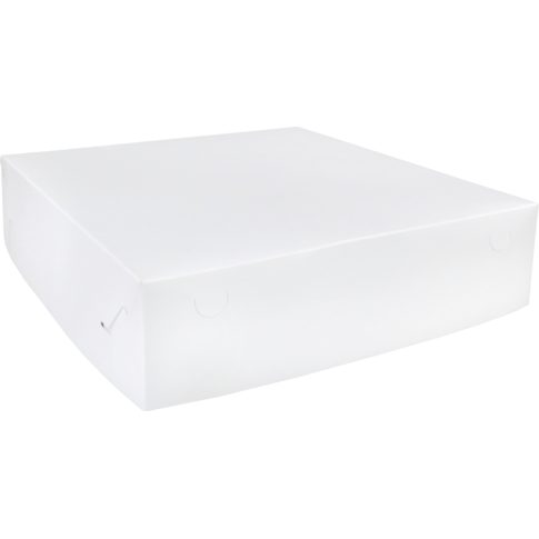  Gebaksdoos Zwanenhalsdoos, karton, 40x40x10cm, duplex, wit