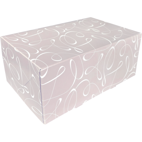  Gebaksdoos, Swirl, karton, 21x14x9cm, zonder venster, 