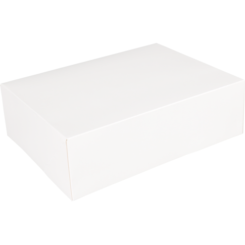  Gebaksdoos, karton, 26x20x8cm, wit
