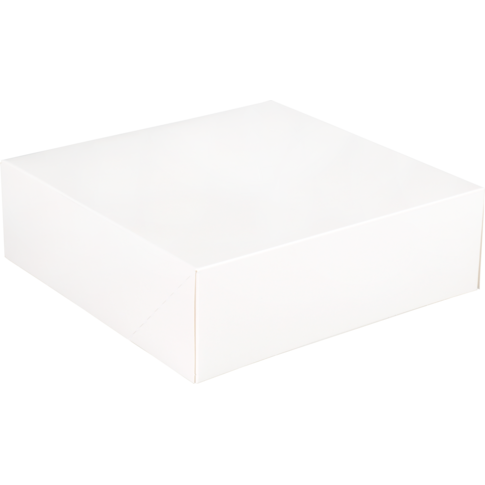  Gebaksdoos, karton, 25x25x8cm, wit