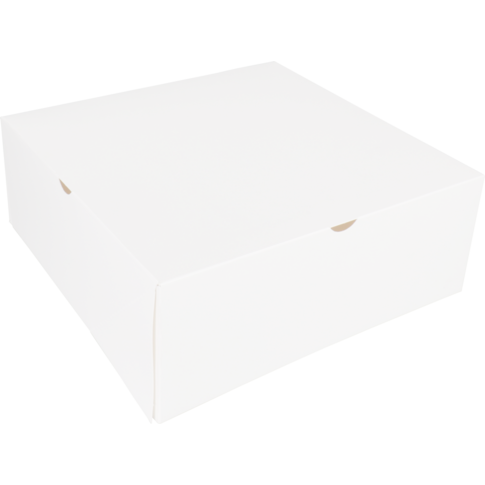  Gebaksdoos, karton, 26x26x10cm, zonder venster, wit