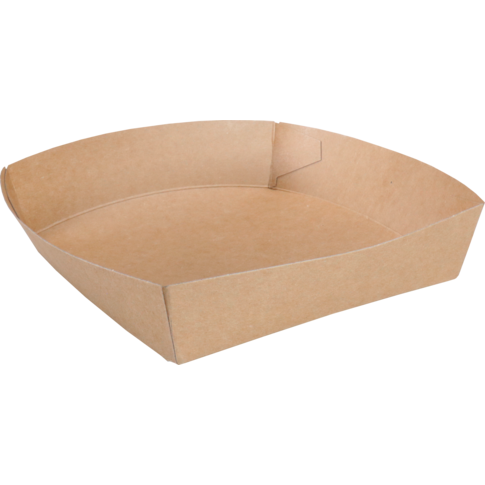 Bak, Karton, conisch bakje, 135x135x35mm, bruin