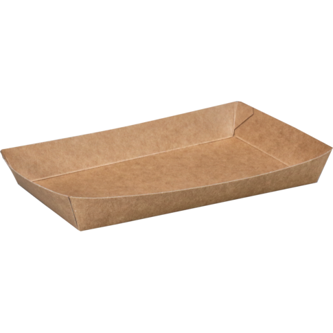 Bak, Karton, conisch bakje, 160x100x24mm, bruin