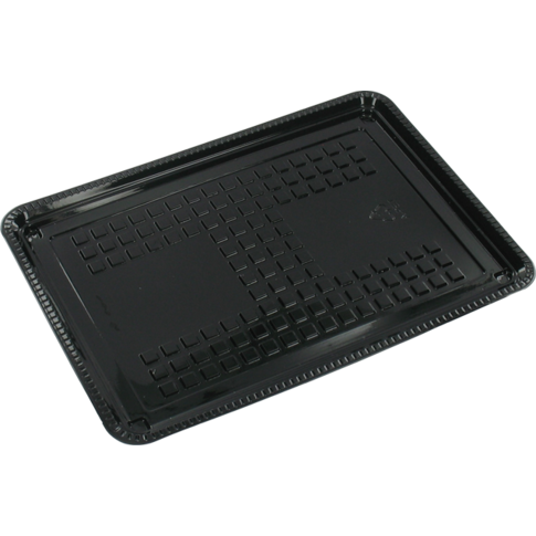Schaal, vleeswarenschaal, gerecycled PET, rechthoekig, 180x125x zwart
