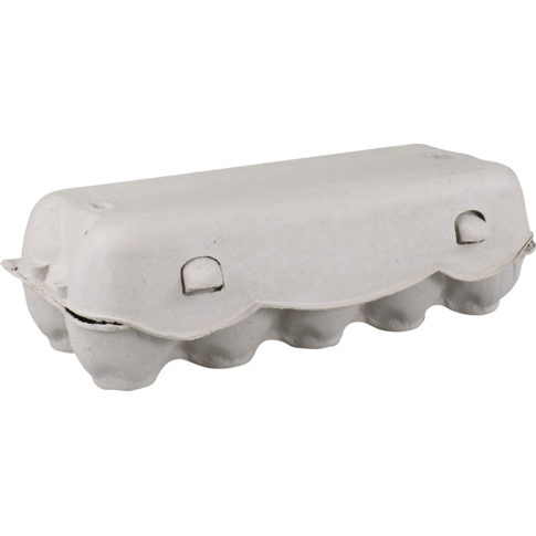 Eierdoos, 10stuks, 246x107x69mm, papierpulp, wit