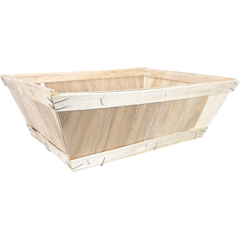 Mand, hout, 42.5x30x13.5cm, vierkant, naturel