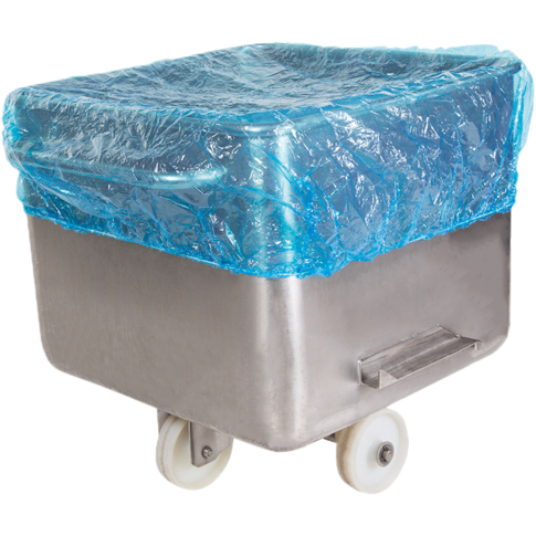 Hoes, Normwagenhoes, LDPE, 630x 270x785x45my, blauw