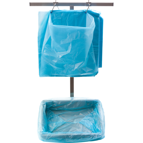 Zak, Kratzak, HDPE, 580/ 2x220x630mm, 10my, blauw