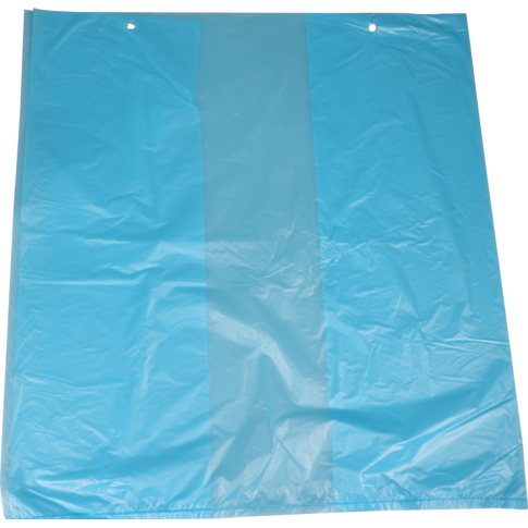Zak, Kratzak, HDPE, 580/ 2x220x630mm, 20my, blauw