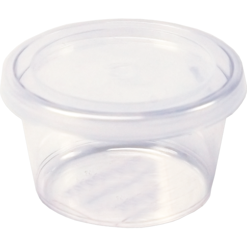 Bak, PS, 30ml, kunststof cup, 30mm, transparant