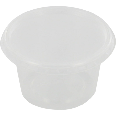 Bak, PP, 50ml, Ø72mm, incl. deksel, kunststof cup, 24mm, transparant
