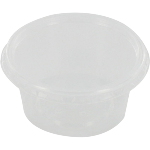 Bak, PP, 80ml, Ø72mm, incl. deksel, kunststof cup, 35mm, transparant