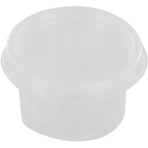 Bak, PP, 30ml, Ø46mm, incl. deksel, kunststof cup, 38mm, transparant