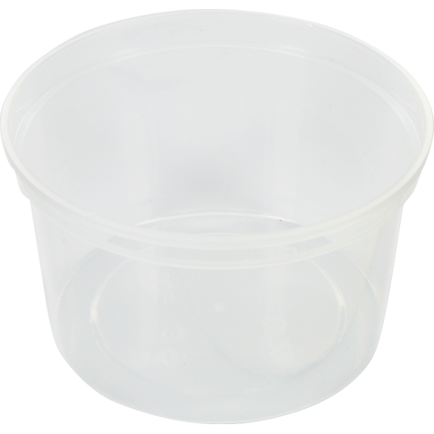 Bak, PP, 500ml, Ø115mm, transparant