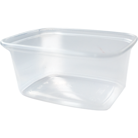 Bak, PP, 250ml, excl. deksel, saladebakje, 108x82x45mm, transparant