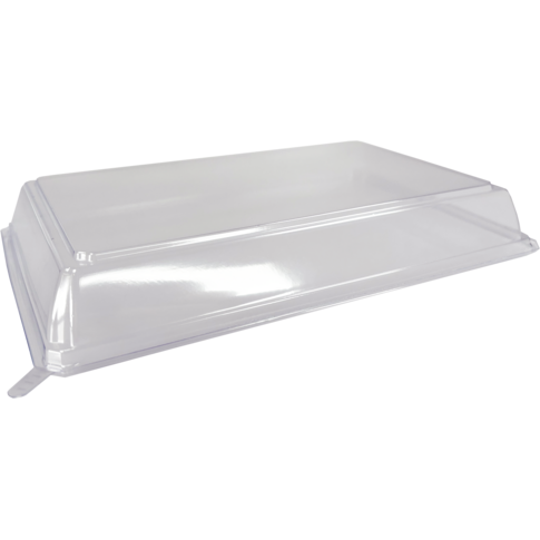Deksel, sushitray, Gerecycled PET, rechthoekig, 208x138x27mm, transparant