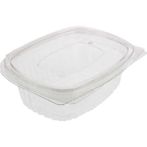Bak, Gerecycled PET, 250ml, saladebak, 133x105.5x43mm, transparant
