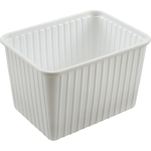 Bak, PS, 2000ml, kilobak, 180x135x118mm, wit