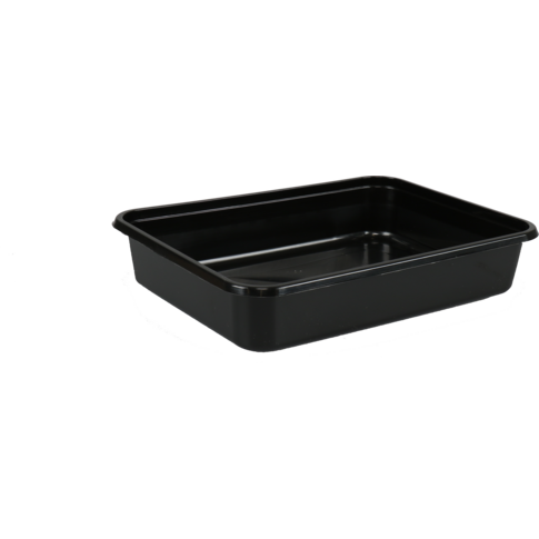 Bak, PP, 500ml, kilobak, 182x135x35mm, zwart