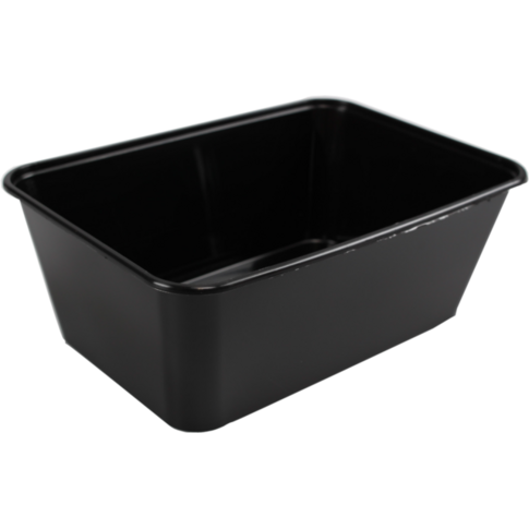 Bak, PP, 1000ml, 172x120x60mm, zwart