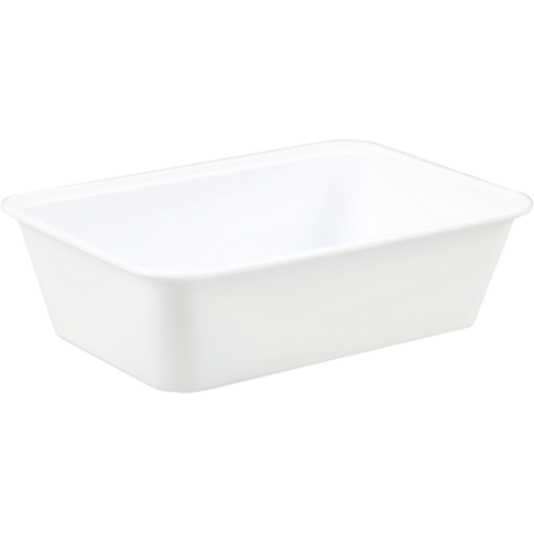 Bak, PP, 650ml, spuitgiet, 172x120x50mm, wit