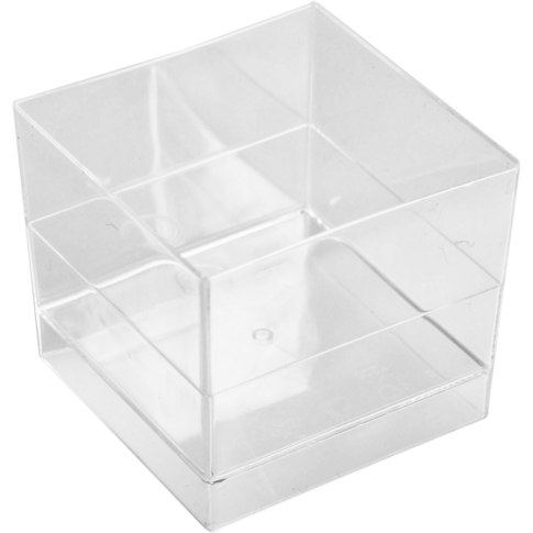 Depa Amuse bakje, 42x42mm, vierkant, PS, transparant