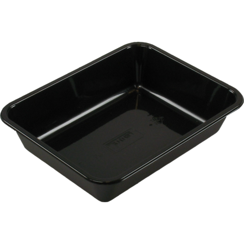 Bak, CPET, 1-vaks, menubak, 228x178x50mm, zwart
