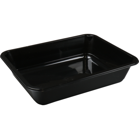 Bak, PP, 1-vaks, 1300ml, spuitgiet, menubak, 228x177x50mm, zwart