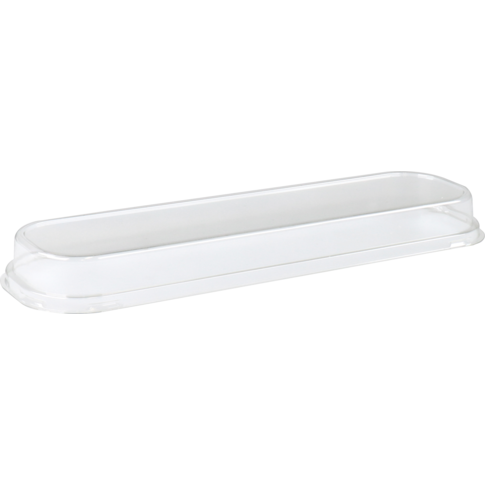 Deksel, Gerecycled PET, 255x54x23mm, transparant