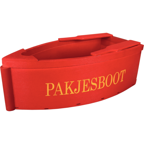 Pakjesboot, 20x10x7cm, hout, rood