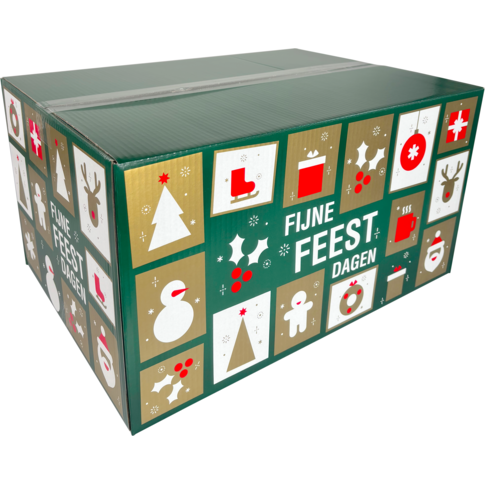  Kerstpakketdoos, Tegels, golfkarton, 55x39x30cm, Kerstmis, e, 