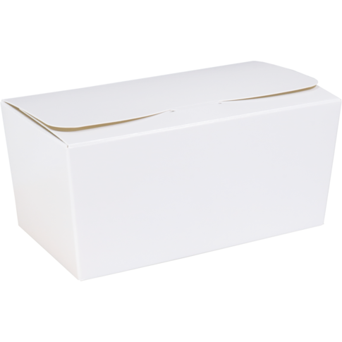 Ballotin, karton + PP, 250gr, 113x62x55mm, wit/goud