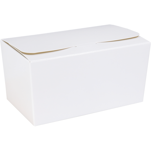 Ballotin, karton + PP, 500gr, 132x76x70mm, wit/goud
