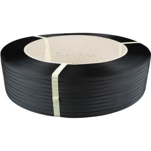 Omsnoeringsband, PP, 13mm, kern 406mm, 2500m, zwart