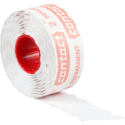Contact Etiket, papier, permanent, 26x12mm, wit
