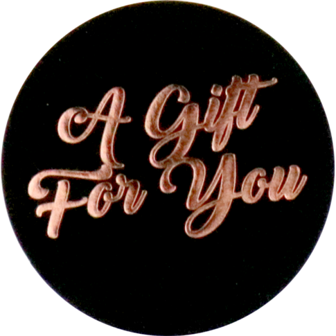 Etiket, papier, A gift for you, permanent, ∅40mm, zwart