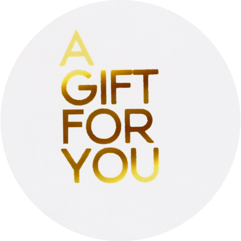 Etiket, papier, A gift for you, permanent, ∅40mm, wit