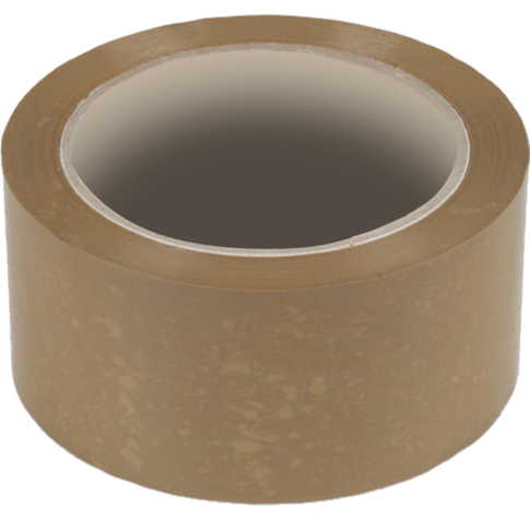  Dozensluittape, PP, 50mm, 66m, bruin