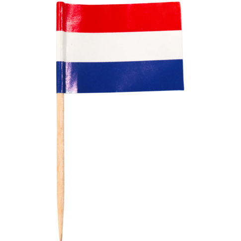 Depa Prikker, vlagprikker, Nederland, Hout, 65mm, rood/wit/blauw