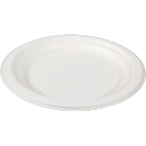 Depa Bord, rond, 1-vaks, bagasse (suikerrietpulp), Ø18cm, wit