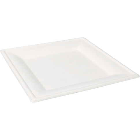 Depa Bord, vierkant, 1-vaks, bagasse (suikerrietpulp), 20x20cm, wit