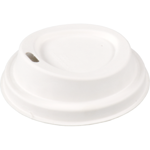 Depa Deksel, Bagasse (suikerrietpulp), Ø80mm, wit