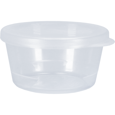 Cup, sauscup, met deksel, reusable, Ø 75mm, 42mm, pP, transparant