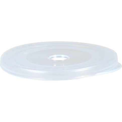Circ Deksel, PP, rond, reusable, met gat, Ø90mm, transparant