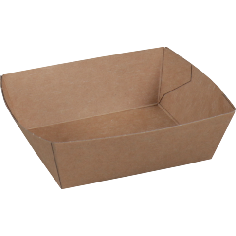 Bak, Karton, A7, snackbak, 90x70x35mm, bruin