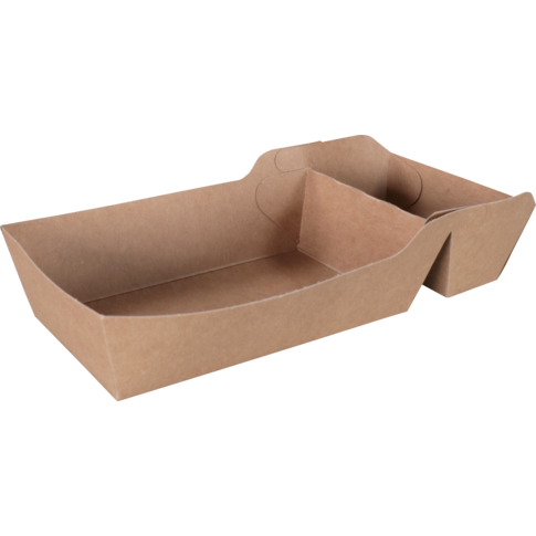 Bak, Karton, A9+1/A22, snackbak, 150x70x35mm, bruin