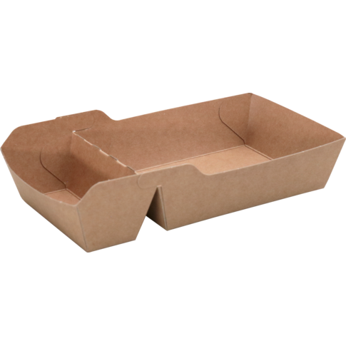 Bak, Karton, A14+1/A20, snackbak, 145x85x35mm, bruin