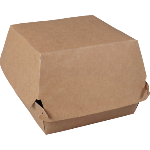 Bak, Karton, hamburgerbox, 90x90x70mm, bruin